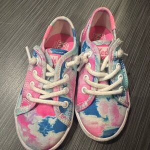 Keds Kids Tie-Dye Sneakers - Pink and Blue Size 6